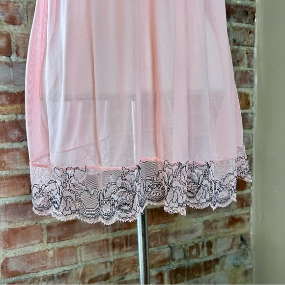Pink and Black Lace Babydoll Lingerie Dress -Size S -NW05 - Picture 4 of 10